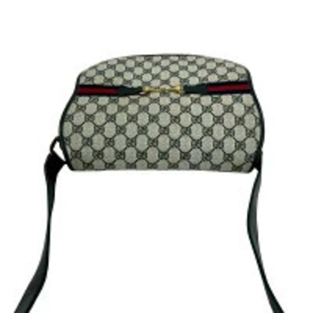 GUCCI Sherry Horsebit Leather Shoulder Bag Navy Blue - Picture 4 of 10